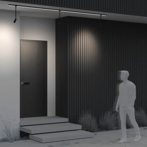 Уличный трековый светильник 8W 48V Maytoni Focus O-TR01-2-P-8WB3K (LED, круглые, IP65)