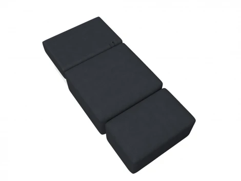 Модули диван и пуф Лига-060 НПБ (ЛДСП,Брус,Фанера,Замша/Темно-серый) Лига Диванов 129597