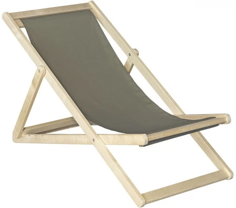 Шезлонг ткань светло-серый Mebelik арт.009102