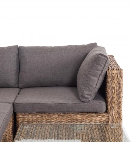 "Лунго" трансформирующаяся лаунж-зона из искусственного ротанга (гиацинт), цвет соломенный 4SIS арт.УТ-00003268