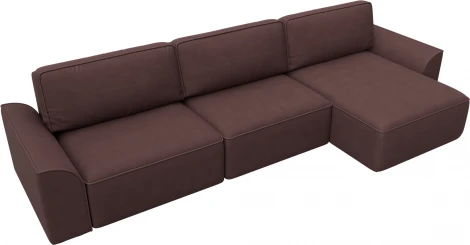 Диван угловой Лига-048 НПБ лонг Лига Диванов (Замша) арт.128505