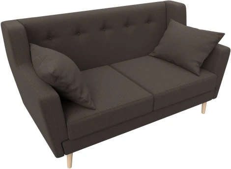 Диван кухонный прямой Брайтон 2 (Коричневый/Рогожка) Лига Диванов арт.123712