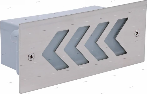 Светильник встраиваемый в стену уличный светодиодный Horoz Beril, 1 лампа, никель с белым