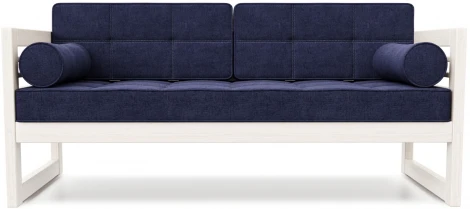 Диван Arsko прямой Сега Б беленый дуб рогожка синяя