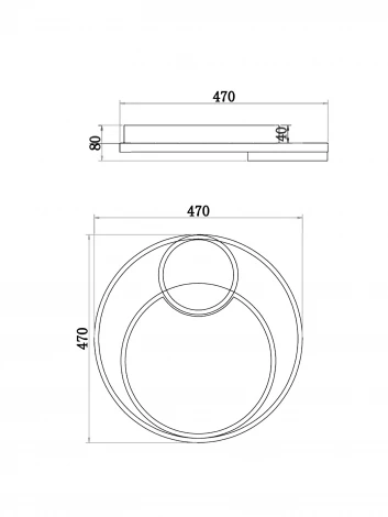 Потолочный светильник светодиодный с пультом Freya Nation Market FR10028CL-L80W