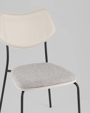 Стул обеденный Casey серый с серой экокожей Stool Group арт.УТ000039574