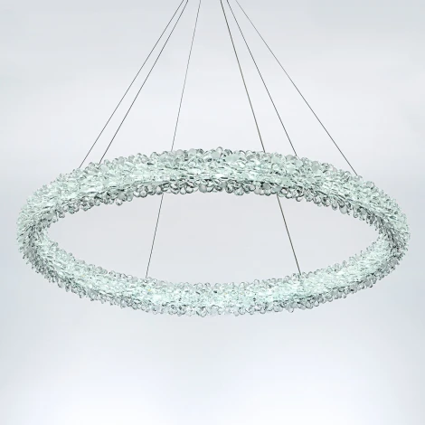 Подвесной светильник светодиодный хрустальный с пультом с регулировкой цветовой температуры и яркости Modelux MODESTYLE MS.5002.800 CR