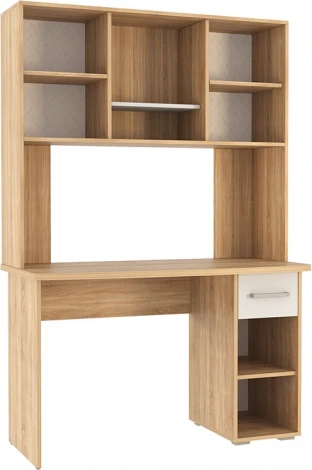 Лайт-1 Стол компьютерный 1200, цвет дуб сонома/белый Mebelson (арт.SKL1.1N01.1623)