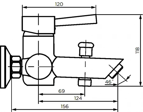 Смеситель Dorff Logic D3010000SS для ванны с душем