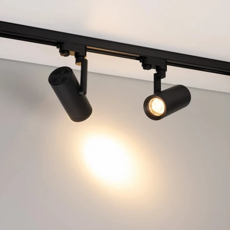 Трековый светильник светодиодный LGD-URANUS-4TR-R75-18W/25W Warm3500-MIX (BK, 20-50 deg, side holder, 230V) (Arlight, IP20 Металл) 055807