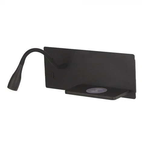 Настенный светильник с беспроводным ЗУ на гибкой ножке и выключателем Crystal Lux ELQI AP11W LED BL