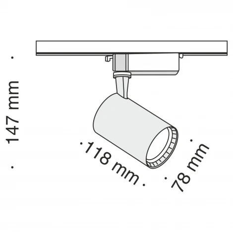 Трековый светильник Vuoro Unity 4000K 10Вт LED (однофазный) Maytoni Technical TR003-1-12W4K-W
