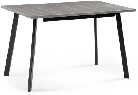 Стол раскладной Notta Колон Лофт 120 25 мм черный матовый / бетон 489608