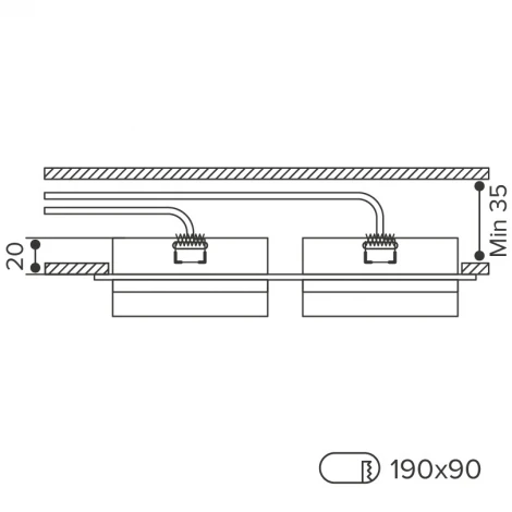 Встраиваемый светильник под лампу GX53 белый Wolta Luce WDL-GX53/06W-02
