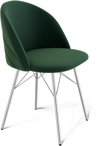 Стул SHT-ST35-2/S64 лиственно-зеленый/хром лак от фабрики Sheffilton
