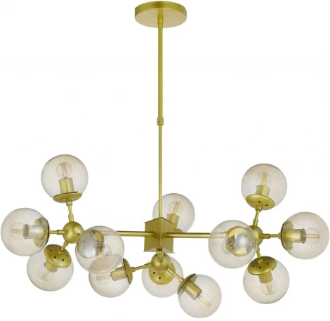 Потолочная люстра на штанге Lumina Deco Zodiak LDP 160-12 GD