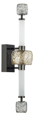 Бра Odeon Light Kliff 5427/28WL черный хром/белый/дымчатый/коньячный/металл/стекло/акрил LED 28W 3000K (220V)