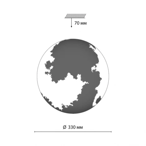 Настенно-потолочный светильник Sonex Moon 3084/CLN пластик/белый/серый LED 36Вт 4000К IP43
