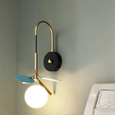 Настенный светильник (бра) Matisse Blue W ImperiumLoft Matisse-Bluew01 (201086-23) (220V, шар)