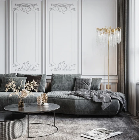 Торшер хрустальный Arte Milano Milano-1 23141.480-1650.5.G9.A GD (220V)