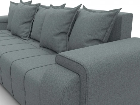 Диван угловой Лига-121 левый угол (ДСП,Брус,Рогожка/Серый) Лига Диванов 137342L