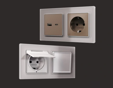 Рамка Ambrella Volt ALFA Platos (Сталь Стекло органическое) 4-ая AF330504