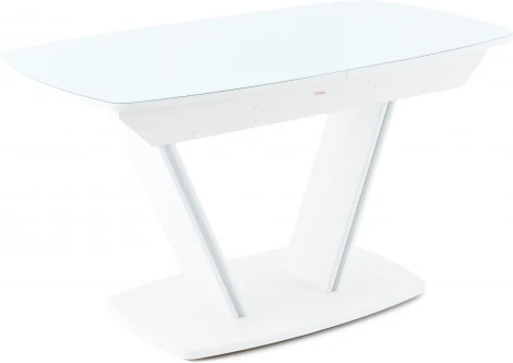 Стол Аврора Дрезден, OPTIWHITE Белый/Белый матовый шагрень