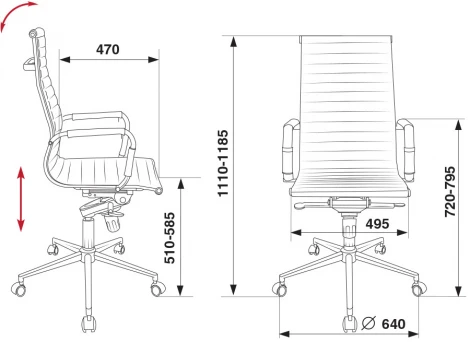 Кресло руководителя Бюрократ CH-883MB черный эко.кожа крестовина металл хром