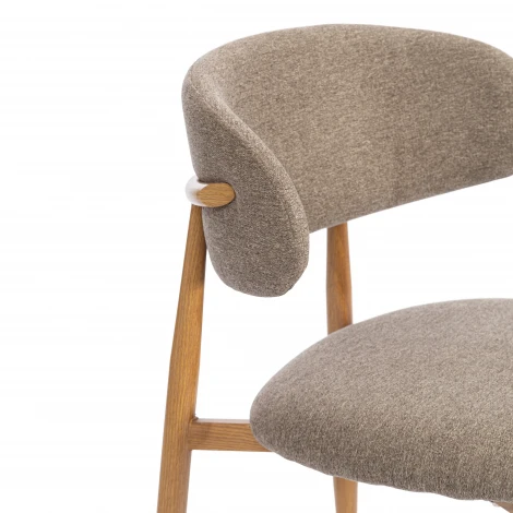 Стул обеденный Belsay/Белси велюр/металл, светло-коричневый/натуральный, 46х53х79см (Комплект из 4 шт.) Tetchair 25677