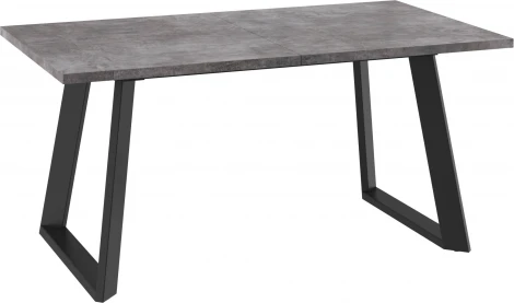 Стол МАМАДОМА Лофт Люкс 160 ДЫМЧАТАЯ КЕРАМИКА, Черный