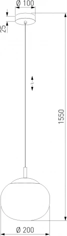 Подвесной светильник TK Lighting Vibe 5824 (220V, на проводе, шар)