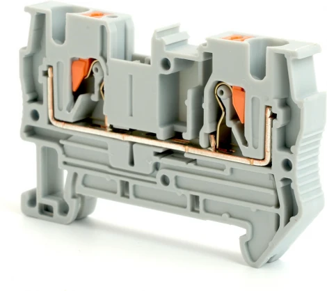 Зажим пружинный 2-х проводной проходной Stekker 49242