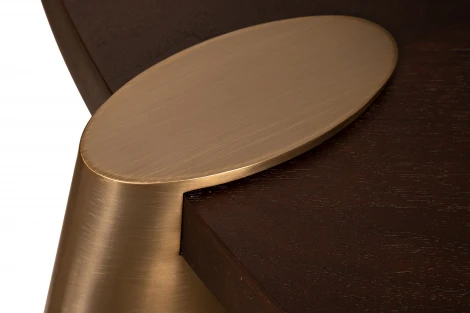 58DB-17191 Стол журнальн.Kong темный орех d161,5*43см,столешница d140 Garda Decor