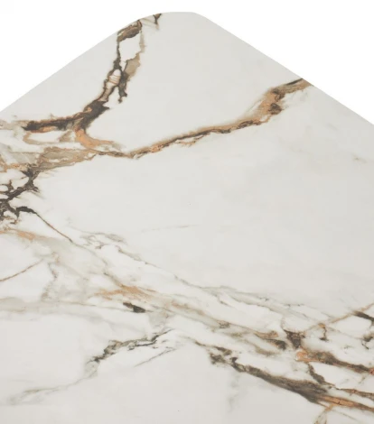 Стол БИРГЕР (BIRGER) 200 цвет KL-188 Контрастный мрамор, итал./ Темно-серый, ®DISAUR M-City 64346