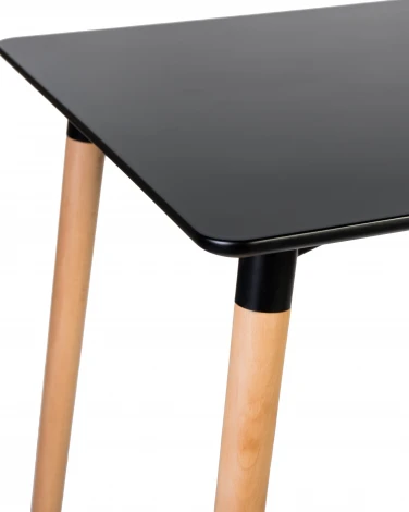 Стол обеденный SERRA WIDE (ножки светлый бук, столешница чёрная)