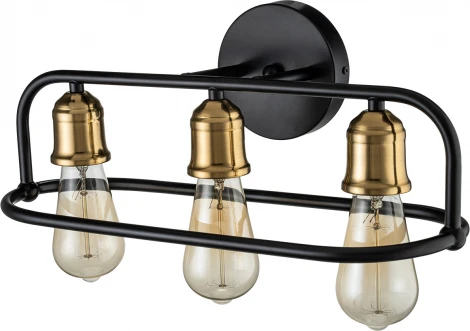 Настенный светильник Escada Lamda 659/3P 3x40Вт E27, металл, чёрный/бронза (220V)