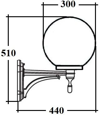 Настенный фонарь уличный IP44 Oasis Light Globo Prism gold 88201PG 09 Gb в форме шара (220V, фонарь, шар)