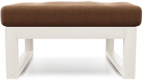 Пуф Arsko Амбер беленый дуб коричневая рогожка