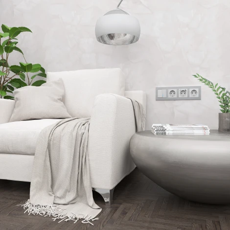 Рамка на 4 поста Aluminium (алюминий) Werkel W0041706 (a050953)