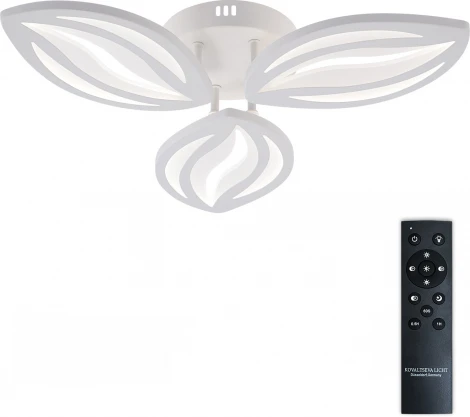 Потолочная люстра светодиодная с пультом ДУ 60W, белый, LED Natali Kovaltseva Sm LED LAMPS 81456