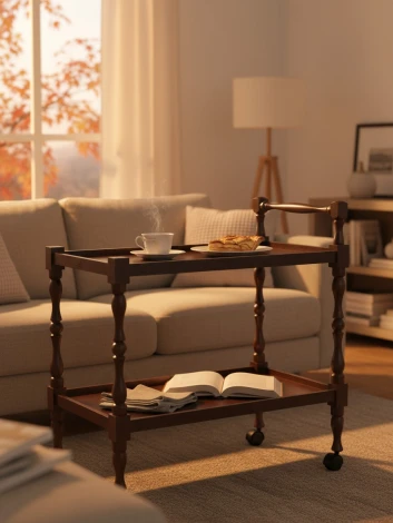 Стол сервировочный Бридж средне-коричневый Mebelik 002096