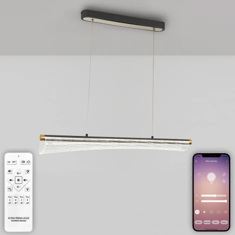 Подвесной светильник Natali Kovaltseva INNOVATION STYLE 83140 с пультом ДУ, моб. приложением 80W, золото, LED (регулировка яркости, 220V, на проводе)