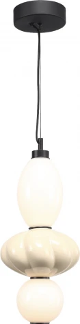 Подвесной светильник ST Luce Florentini SL6134.413.01 черный/желтый, опаловый LED 1*18W 3000K (220V, на тросе)