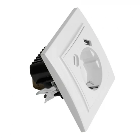 Розетка с USB Type A+С (белый) Stekker Эрна 50076