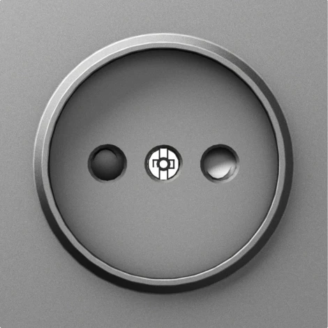 Накладка для розетки без заземления, со шторками 16A 250 В~, сталь IP30 Donel A07 DE21637