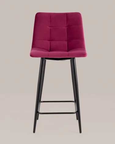 Стул полубарный Джанго велюр винный 2 шт. Stool Group УТ000042478