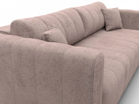 Диван прямой Лига-062 НПБ (ДСП,Фанера,ХДФ/Пластик/Велюр/Бежевый) Лига Диванов 130276