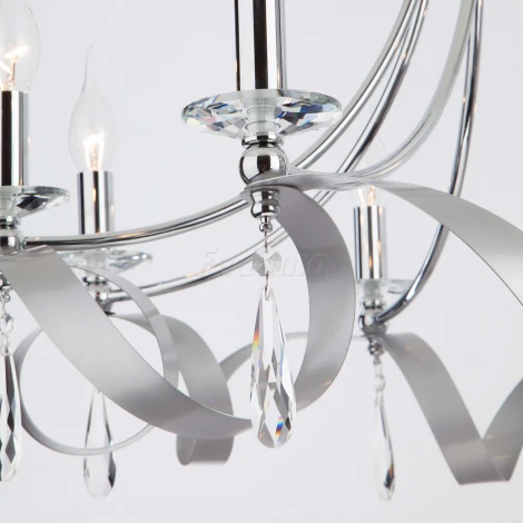 Подвесная люстра Eurosvet Adelia 60064/8 хром (220V, хрусталь Strotskis, на цепи)