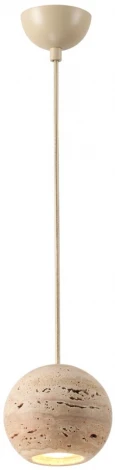 Подвесной светильник Odeon Light Travertino 6625/1L IP20 LED GU10 7W 220V бежевый/металл/травертин (шар)