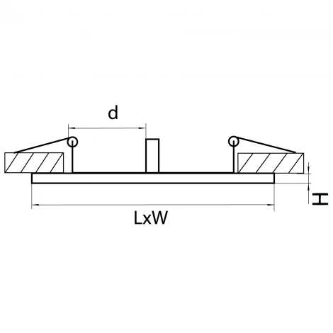 Рамка для двух встраиваемых светильников Lightstar Intero, прямоугольник, белый